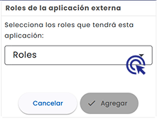 Configuración inicial de roles de la aplicación externa